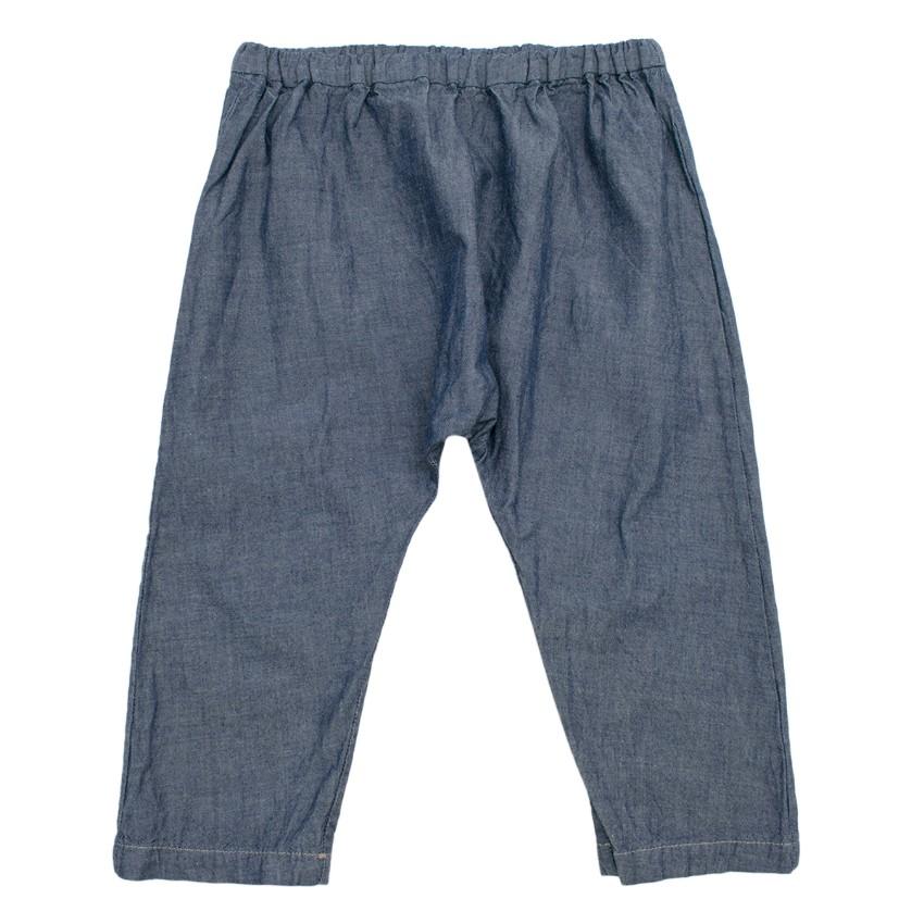 Bonpoint Blue Cotton Kids 12M Trousers
