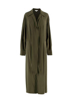 Vince Green Tie-Front Midi Shirt Dress