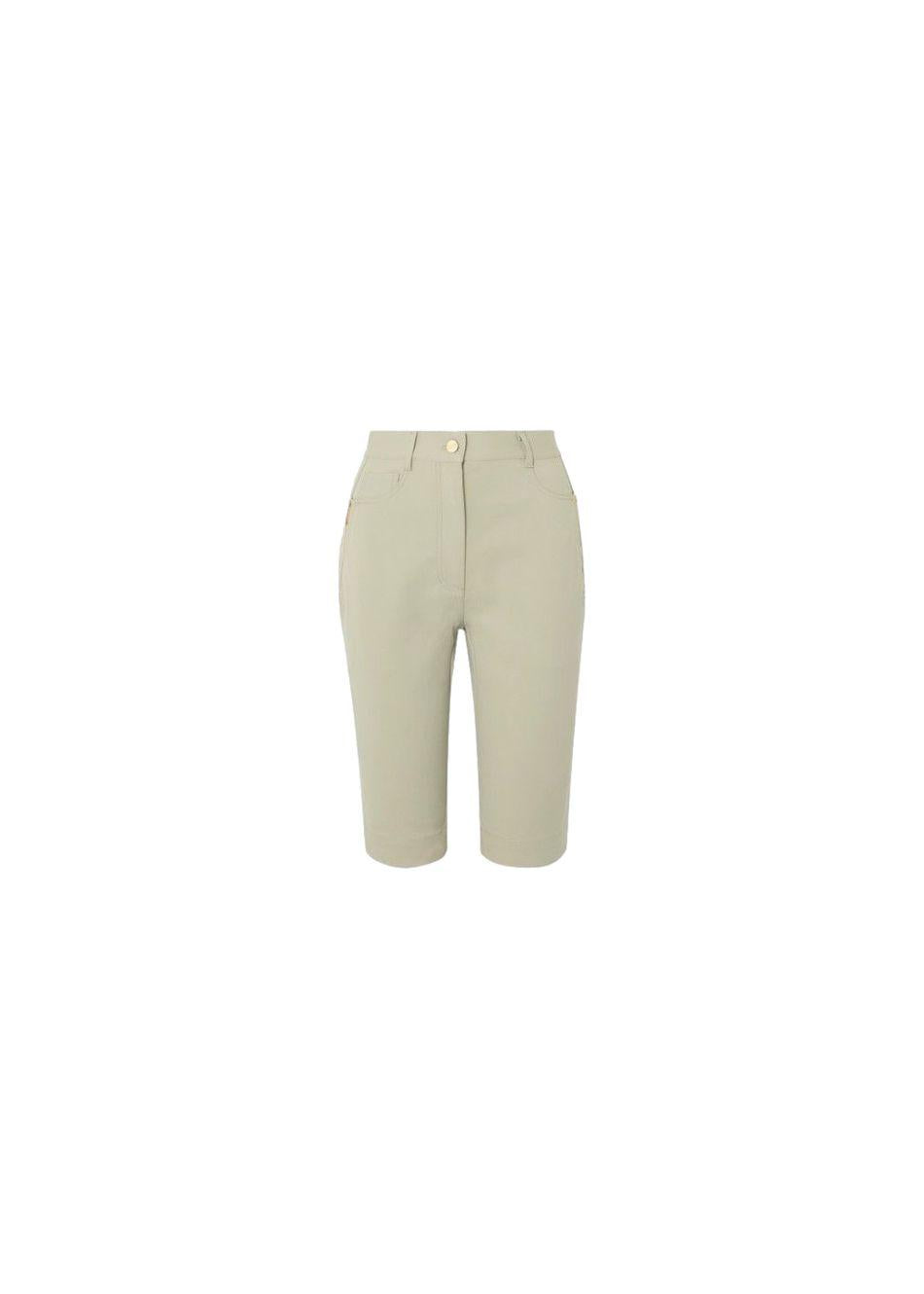 Putty Tech Cotton High Waisted Jean Shorts