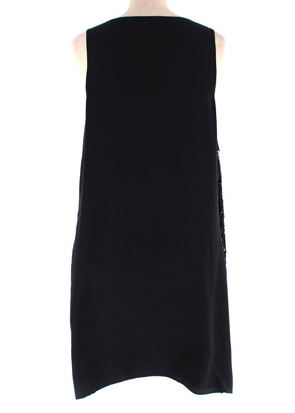Erin Fetherston Black Beaded Flapper Dress