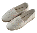 Chanel White Tweed Espadrilles