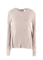 Helmut Lang Natural Ribbed Bow Detail Backless Top
