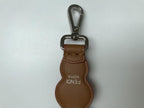 Fendi tan and red scalloped leather mini strap