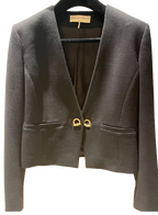 Pucci Black Virgin Wool Crepe Jacket