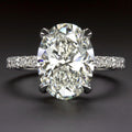 Verde 5ct IGI Certified Oval Cut Lab-grown Diamond VS2 Ring