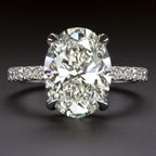 Verde 5ct IGI Certified Oval Cut Lab-grown Diamond VS2 Ring