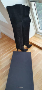 Alexandre Vauthier Black Suede Alex Boots