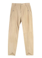 Iro Cream Fotsy Slim Leather Trousers