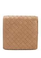 Bottega Veneta  Beige  Small Intrecciato Tri-Fold Wallet