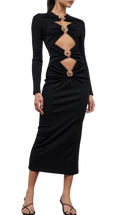 Christoper Esber Black Jersey Cut Out Dress