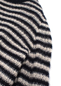 Dior Black Striped Alpaca Blend Jumper with Gold Button Detail