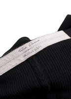 Rick Owens Black Knit Midi Skirt with Chiffon Hemline