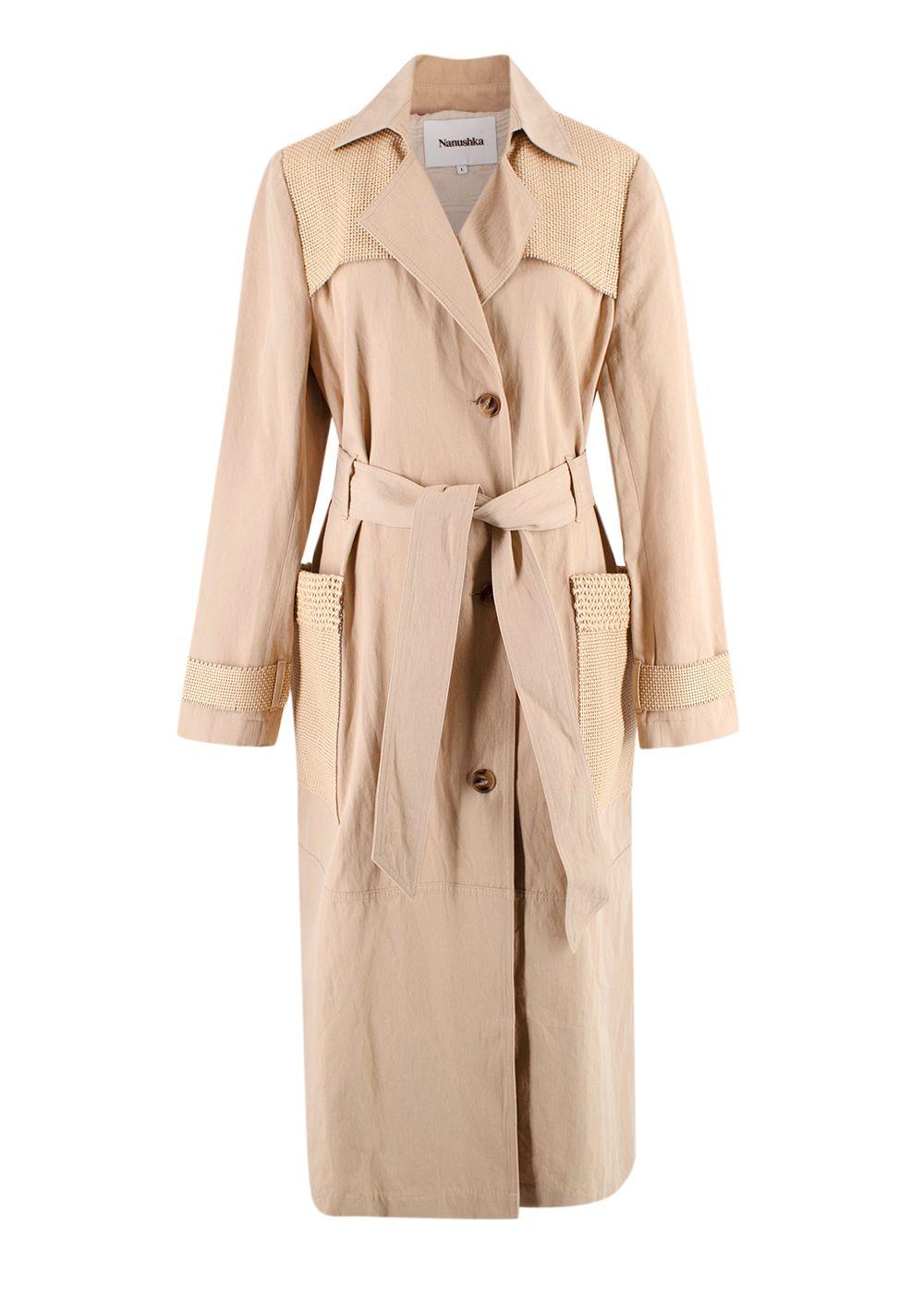 Nanushka Sand Alex Trench Coat