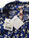 Bonpoint Kids Squirrel Print Blue Blouse