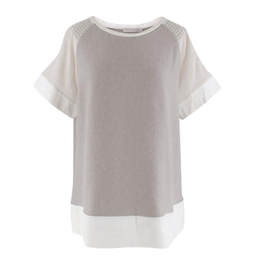 Fabiana Filippi Knit & Mesh Beaded Top