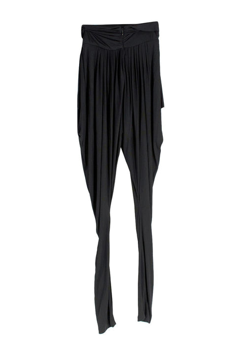 Alexander McQueen Black Silk Blend Harem Pants