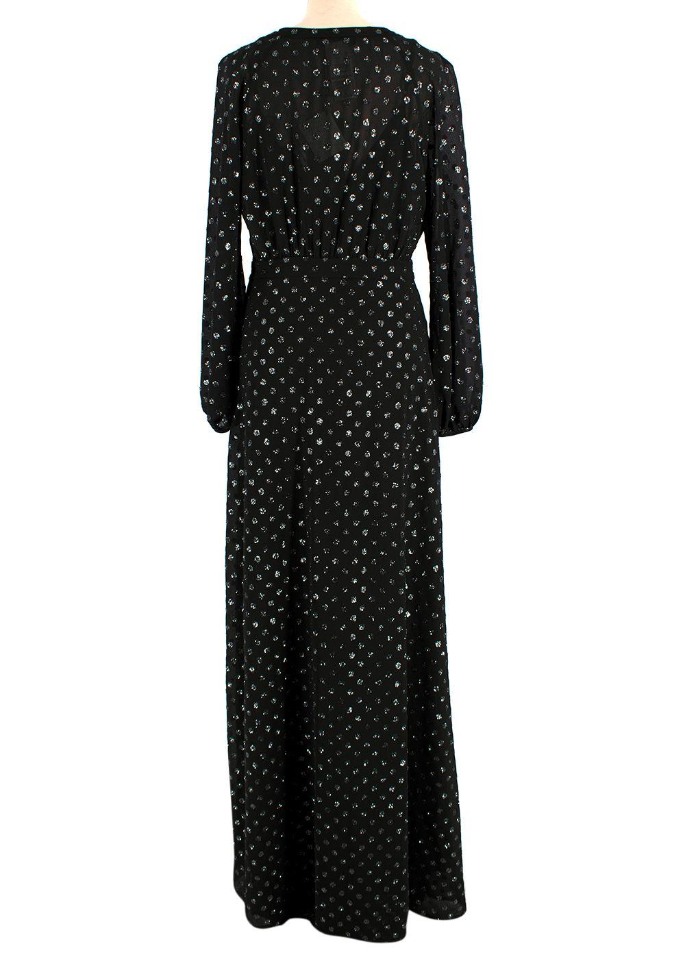 MaxMara Lidia Glitter-dotted Crepe Dress