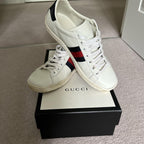 White leather Ace trainers