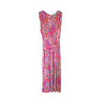 Etro Paisley Print Sleeveless Draped Dress