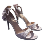 Valentino Blush Velvet Heeled Sandals