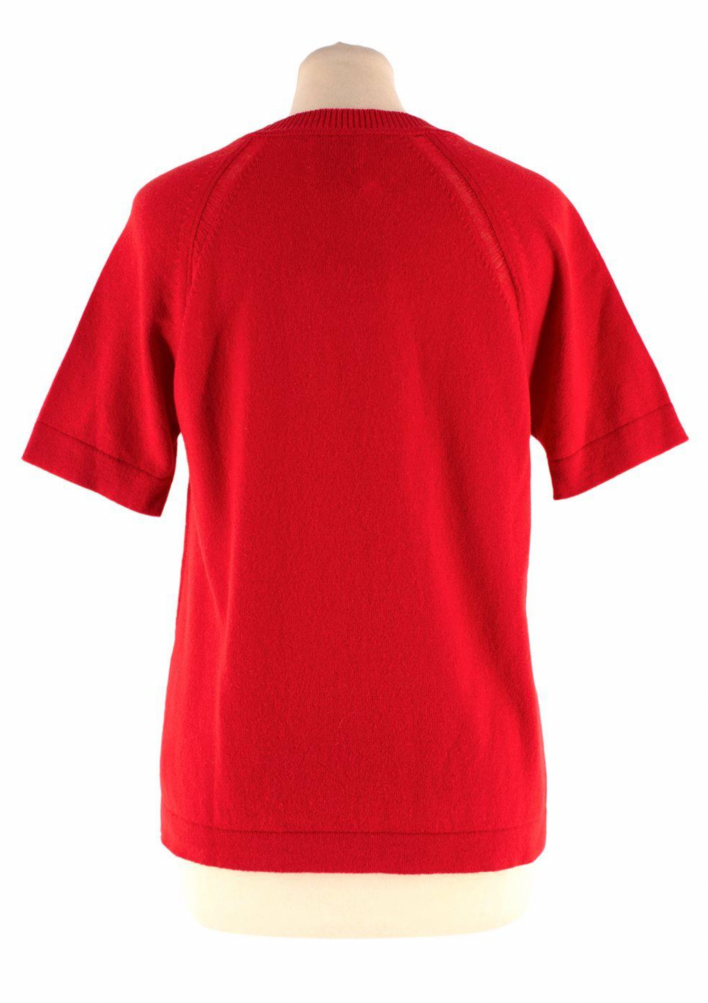 Barrie Red Cashmere Short Sleeve Top