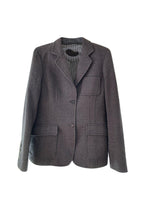 Brown Single Breasted Wool Blazer Jacket
