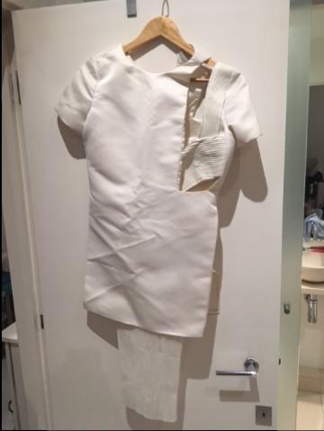Esteban Cortazar White Cutout Dress