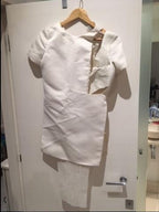 Esteban Cortazar White Cutout Dress