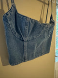 Magda Butrym Denim Corset Top