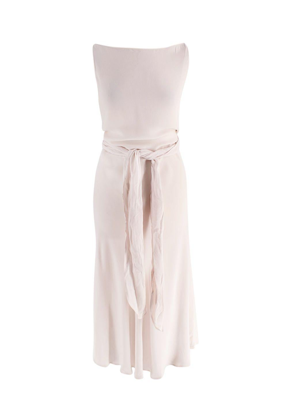 Lawrence Steele Pale Pink Backless Dress