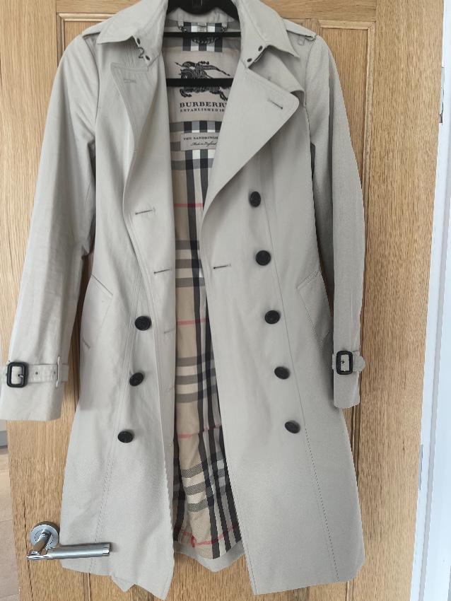 Burberry Stone Cotton Sandringham Trench Coat