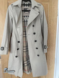Burberry Stone Cotton Sandringham Trench Coat
