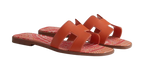 Hermes Orange Terracotta Oran Sandals