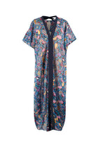 Hermes Blue Patterned En Roue Libre Beach Caftan Dress
