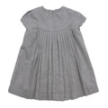 Tartine et Chocolat Grey Flannel Short Sleeve Pleated Dress