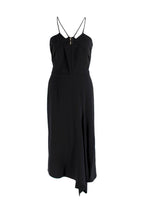 Roland Mouret Black Rope Strap Midi Dress