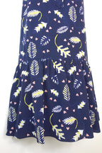 Chianti and Parker printed blue silk satin dress
