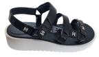 Chanel Black Patent Dad Sandals