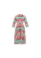 multicolour block print cotton dress