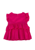 Il Gufo Magenta Pink Ruffled Top 12 months