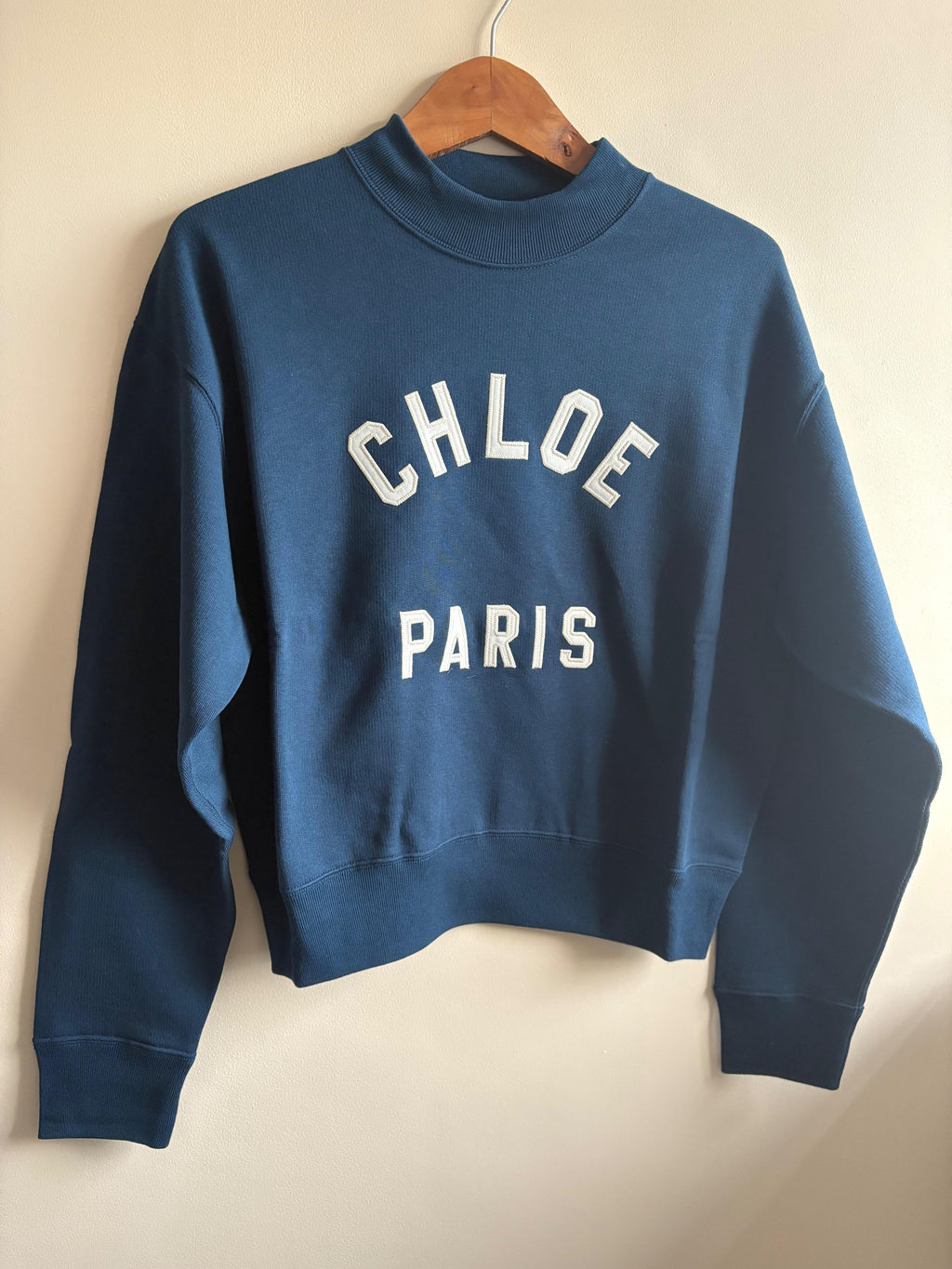 Chloe Blue Cotton Sweatshirt