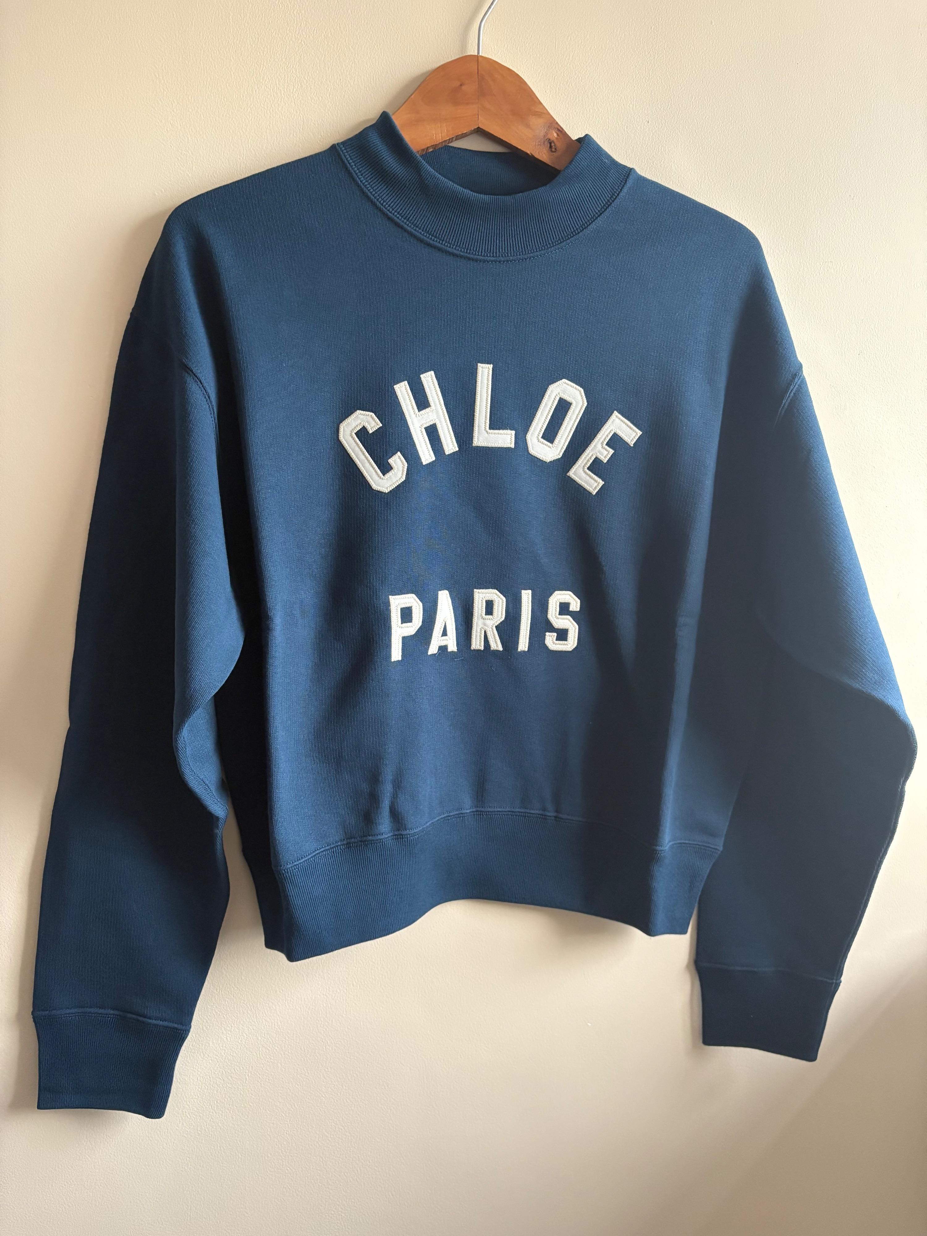 Chloe Blue Cotton Sweatshirt