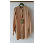 Gucci Beige Horsebit Embroidered Silk Blouse