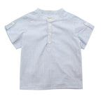 Bonpoint Blue and White Striped Top