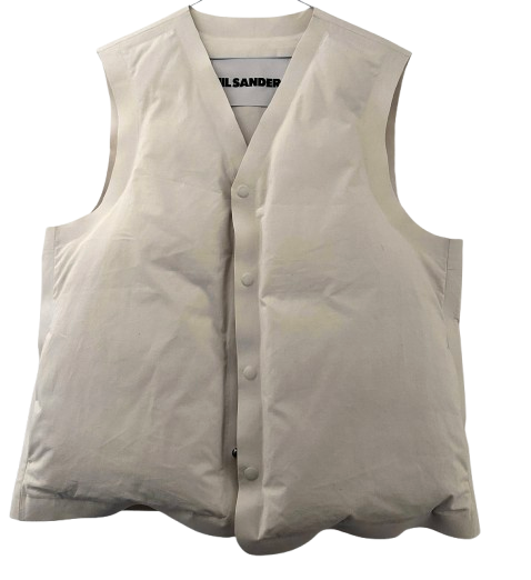 Jil Sander Cream Pffer Gilet