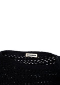 Jil Sander Black Cashmere Open Knit Longline Jumper