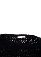 Jil Sander Black Cashmere Open Knit Longline Jumper