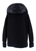 Moncler Navy Cerdus Wool Puffer Coat