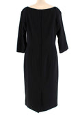 Dolce & Gabbana Black Cropped Sleeve Midi Dress