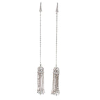 Yana Jewellery Sterling Silver Rock Crystal & Topaz Tassel Earrings